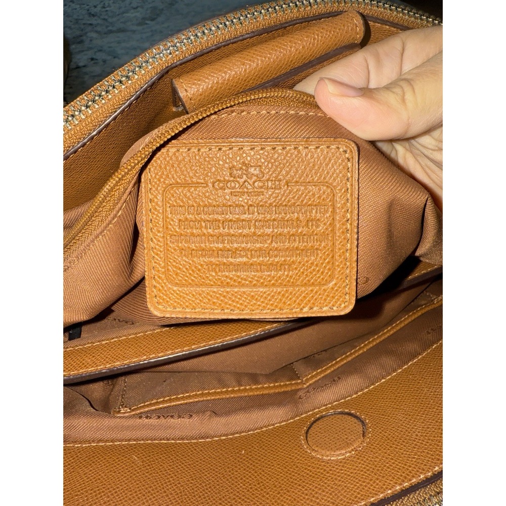 Coach Stanton Carryall in Crossgrain Leather Silver Saddle F37148 Tan Brown - Picture 9 of 16